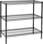 Omega 21" Deep x 48" Wide x 54" High 3 Tier Black Starter Shelving Unit