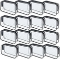 16 Pieces Clear Makeup Bags Bulk, TSA Approved Toiletry Bag for Travel, PVC Waterproof Travel Pouches Clear Pouch with Zipper for Men and Women Carry-on Travel Essentials Cosmetic Bags (Black-M)