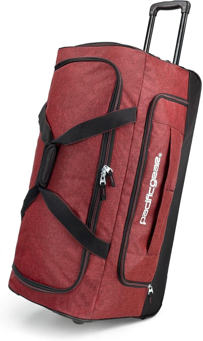 Pacific Gear Rolling Duffel Wheels, 30-inch Luggage, Hockey Bag, Heavy Duty