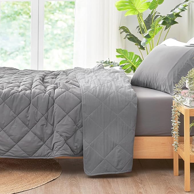 Cozy Bliss Cooling Blanket for Hot Sleepers, Q-Max 0.4 Cooling Comfort Throw Twin Size, Cold Blankets for Night Sweats Sleeping, Ultra-Cool Lightweight Breathable Summer Blanket for Bed Travel