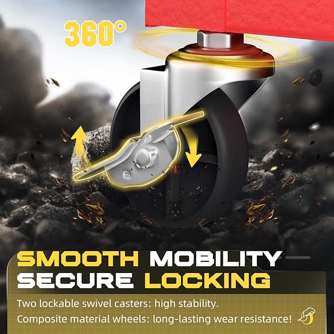 8-Drawer Rolling Tool Chest with Lock, Detachable Tool Cabinet Cart with Wheels, High-Capacity Mechanic Tool Organizer for Garage Workshop Warehouse Storage