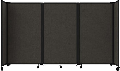 Versare Room Divider 360 Portable Wall Partition | Folding Panels | Large Freestanding Divider | Locking Wheels | Temporary Room Separator
