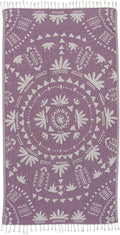 Sand Cloud Turkish Beach Towel - Sand Free - 100% Organic Turkish Cotton Yarn - Quick Dry Towel for Beach, Picnic Blanket or Throw - As Seen on Shark Tank - Boho (Purple)