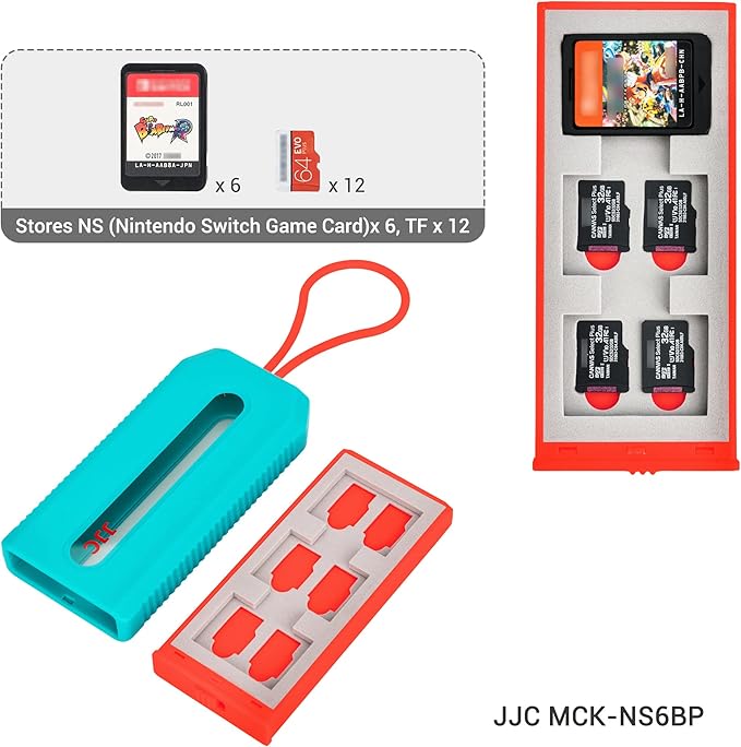 (NOT FIT SD Card) Switch Game Card Case for 6 Nintendo Games and 12 Micro SD Cards,Switch Card Holder Storage for Nintendo Switch or PS Vita,Water-Resistant Anti-Shock Game Card Box