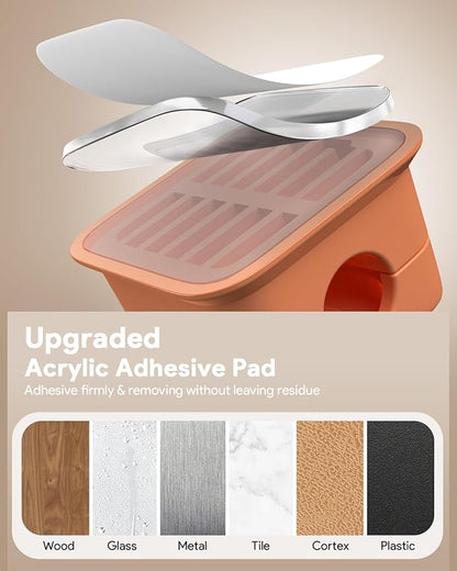 8 Pack Magnetic Cord Organizer, Easy Secure Adhesive Cable Management, Wire Holder Keeper, Hide Or Organize Phone USB Charger Cable, Orange