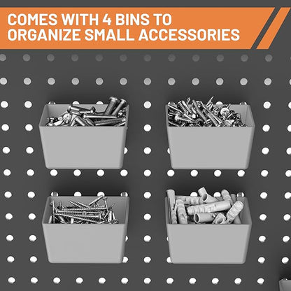 Ultrawall 120-Piece Pegboard Hooks Set, Peg Board Organizer Accessories with Bins for Hanging Various Tools in Garage, Kitchen, Craft Room
