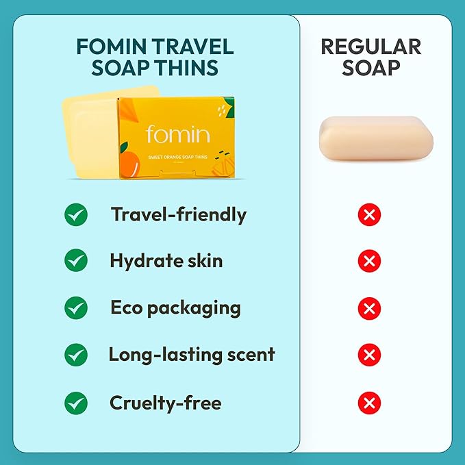 FOMIN - Antibacterial Paper Soap Sheets for Hand Washing - (200 Sheets) Rose Portable Travel Soap Sheets, Dissolvable Camping Mini Soap, Portable Hand Soap sheet