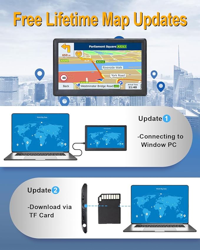 OHREX N700 GPS Navigator for Car Truck RV 2025,Truck GPS Commercial Drivers,Trucker GPS for semi Truck,Free Lifetime Maps Updates,7 inch Touchscreen,Custom Truck Routing,Driver Alerts