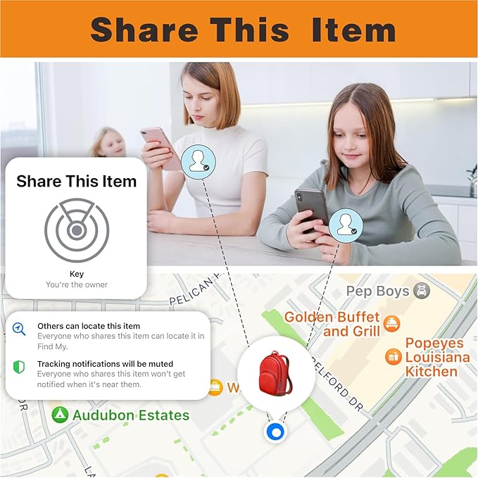 Air Tracker 4 Pack, Smart Bluetooth Tracker Works with Apple Find My (iOS Only), Item Finder Trakcer Tag Locator for Keys, Luggage, Backpack, IP67 Waterproof, Blue