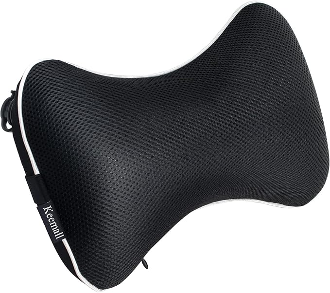 Inflatable Car Neck Pillow, Soft Headrest Inflatable Car Pillow for Driving Seat with Adjustable Strap, Comfortable Ergonomic Design Neck Support and Breathable Washable Cover