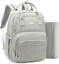 Diaper Bag Backpack - Large Multi functional, Boys, Girls & Baby Travel Essentials Tote with Changing Pad, Insulated Pockets, Stroller Straps, Waterproof - Baby Backpack for Mom & Maternity (Gray)