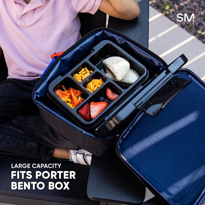 Simple Modern Disney Pixar Kids Lunch Box for School | Reusable Insulated Lunch Bag for Toddler, Girl, and Boy | Exterior & Interior Pockets | Hadley Collection | Pixar Mashup on Blue