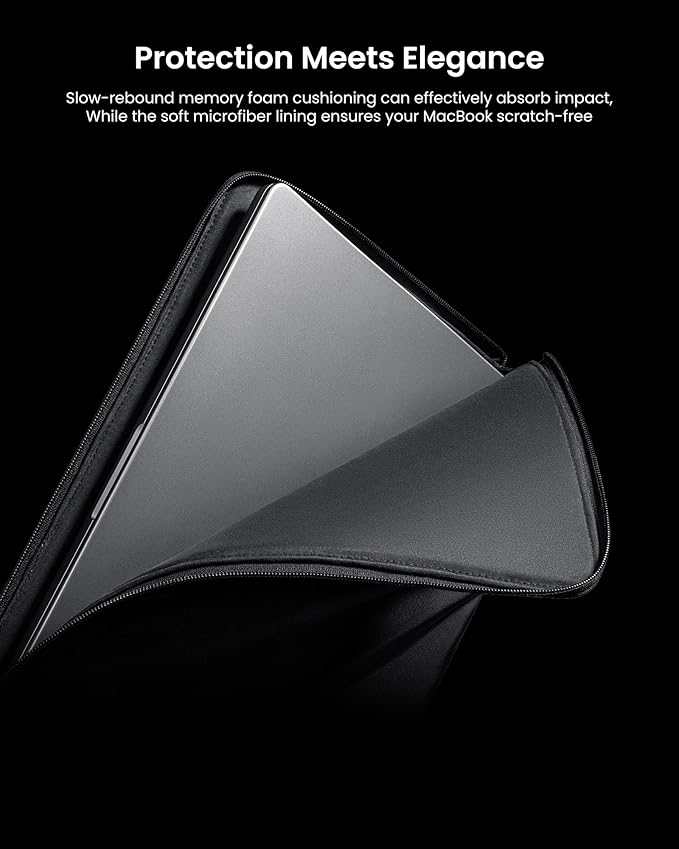 tomtoc Laptop Sleeve for 2025 13-inch MacBook Air/Pro M4/M3/M2/M1 A3240 A3113 A2681 A2337 A2686 A2338, Water-Resistant Slim Case for 13-inch Surface Pro Copilot+ PC, Minimalist Design, Voyage-A10