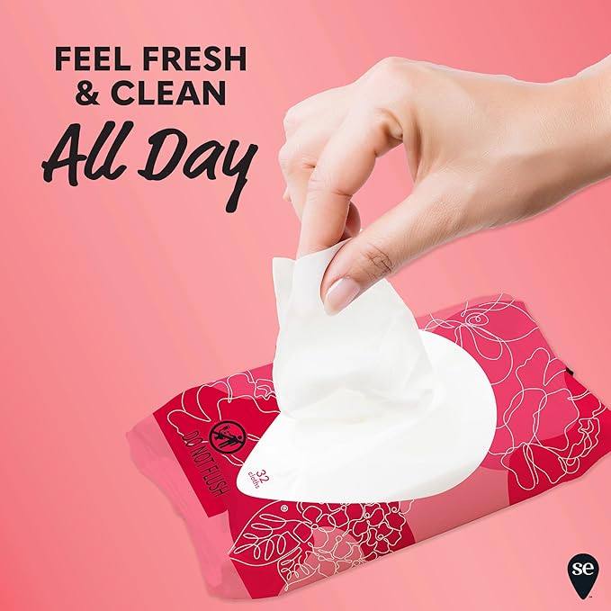 Summer's Eve Blissful Escape Feminine Wipes, Gentle pH-Balanced Formula Helps Control Vaginal Odor, Resealable Pack, 32 Wipes