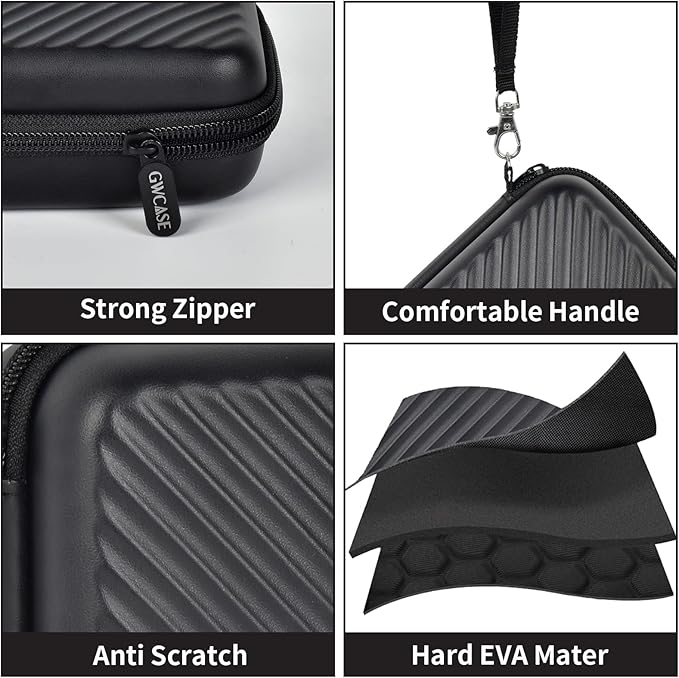 External Hard Drive Case Compatible with Seagate 1TB 2TB 4TB /for UnionSine/for Toshiba/for WD Elements Portable HDD SSD Solid State Hard Drive, SD Cards & USB Drives Holder Organizer (Box Only)