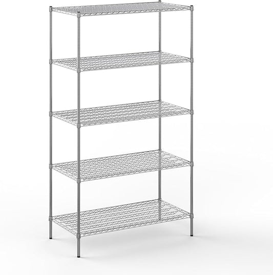 24" Deep x 48" Wide x 86" Height Wire Shelving Kit | 5-Tier | NSF Commercial Storage Rack Unit