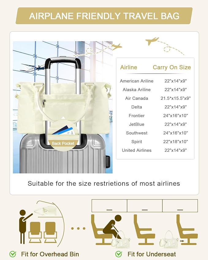 Initial Travel Duffel Bag Sports Gym Bag for Kids Teen Birthday Gifts,Beige Personalized Weekender Bag Carry On Dance Bags for Women Men,Waterproof Monogram Overnight Bag with Trolley Sleeve(Letter I)