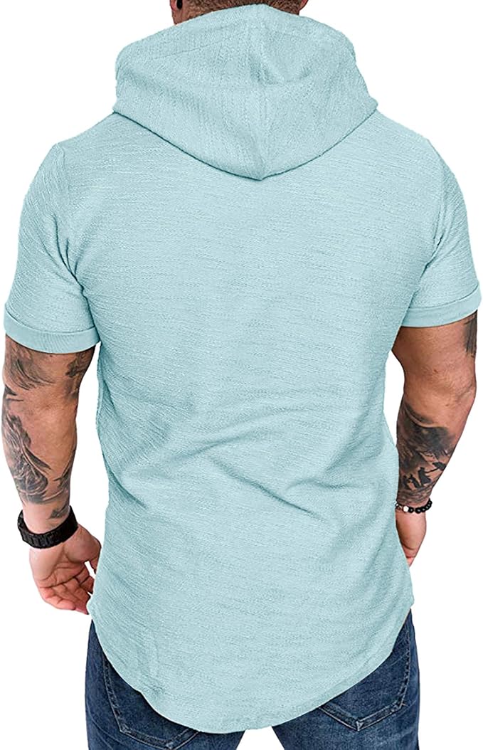 Lexiart Mens Fashion Athletic Hoodies Sport Sweatshirt Solid Color Fleece Pullover