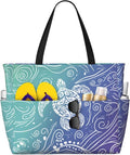Beach Bag for Women Beach Tote Bag Waterproof Sandproof Large Bags with Zipper Big Capacity for Vacation Travel