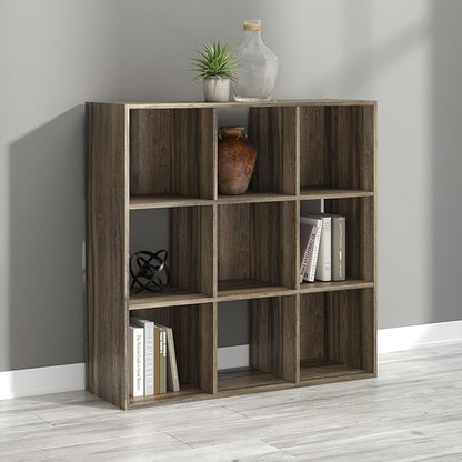 Signature Design by Ashley Shallifer 9 Cube Storage Organizer or Bookcase, Brown