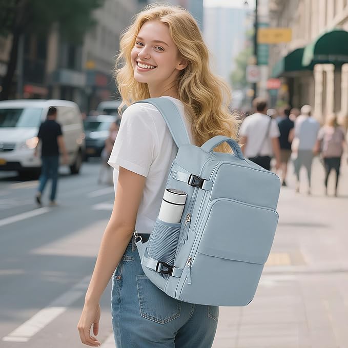 Travel laptop Backpack for Women, Personal Item Size Flight Approved, 16 Inch Laptop Bag with Multi-Pockets, College Computer Bag, Waterproof Carry On Backpack Casual Daypack Backpack