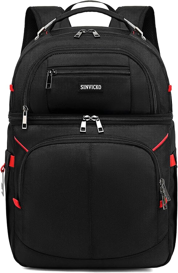 Insulated Cooler Backpack,Double Deck Leakproof Cooler Bag,Insulated Backpack Cooler Lunch Backpack for Men Women