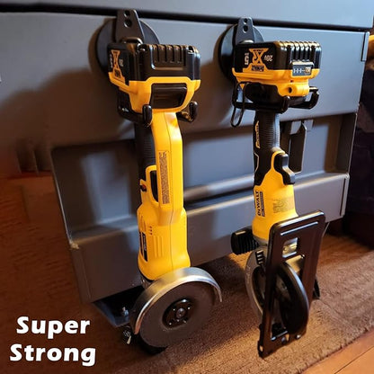 MUTUACTOR Large Magnetic Hooks,2pcs Super Strong Magnetic Storage Hooks for Hanging Tools Heavy Duty Magnetic Storage Hooks for Tools Organization,Power Drill Drivers,Tool Box,Chest or Metal Cabinet