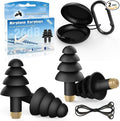 Ear Plugs for Airplane Pressure Relief, 2 Pairs Adults Soft Silicone Reusable Airplane Earplugs 26dB, with Silicone Connector Cord, Travel Essentials for Flying, Ear Protection Earplugs for Plane