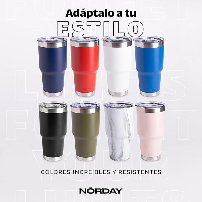 NORDAY | Tumbler with Lid - 30oz - Orange Insulated Tumbler - Stainless Steel Tumblers - Double Wall Vacuum Insulated Travel Coffee Mug for Car Cup Holder - Keeps Temperature for 24hr - Anti Spill Lid