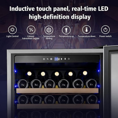 Wine Cooler Refrigerator, 179 Bottles Professional Wine Fridge with Powerful Compressor,Quiet Operation and Elegant Design for Wine Lovers