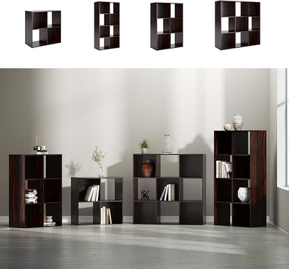 Signature Design by Ashley Glosmount 4 Cube Storage Organizer or Bookcase, Cherry & Light Brown