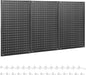 Pegboard, 3 PCS 24"×16" Metal Peg Board Panels Black Modular Wall Organizer Kit with 30 Hooks, Dual-Size Hole Design for Home Tool Storage, Garage Organization, Kitchen, Office, Craft Room