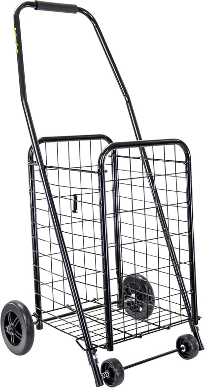 dbest Products Cruiser Cart Sport, Foldable Grocery Cart on Wheels,Multi-Use Collapsible Folding Laundry Basket with Wheels