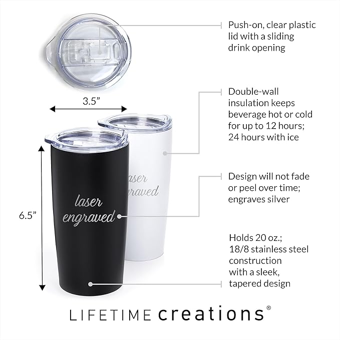Lifetime Creations Custom Wrestling Coach Tumbler - Wrestler Coach Gifts for Men, Best Coach, Thank You Coaches, Wrestling Senior Night Gifts (Matte Black 20 Ounce Cup)