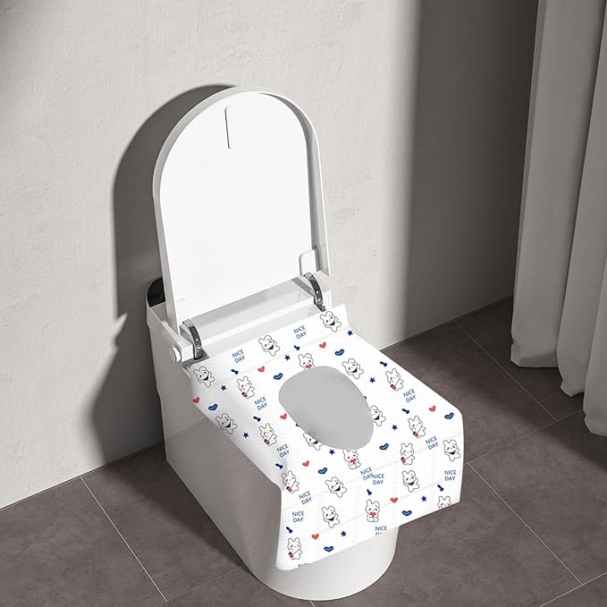 50 Pack Toilet Seat Covers Disposable, Portable Toilet Seat Cover for Travel Waterproof Potty Covers for Toddler(Individually Wrapped）