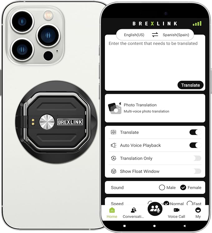 3-in-1 AI Translator Recorder, Language Translator Device, NO FEE for Translate & Transcribe, 140+ Language Translator, Online/Offline/Video/Photo Translation for Meeting Lecture Travel (Version 1)