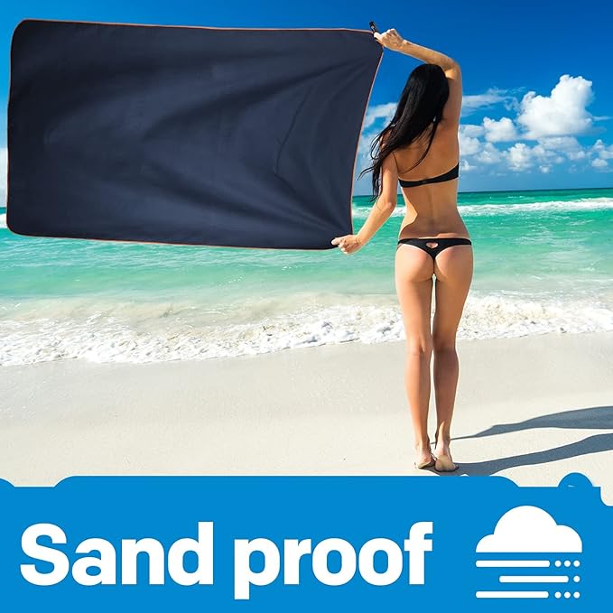 HOEAAS 2 Pack Microfiber Camping Towels, Quick Dry Towel, Super Absorbent Ultra Compact Travel Towel Soft Lightweight Sports Towel for Sweat Fast Drying Towels for Pool,Gym,Hiking,Backpacking,Fitness