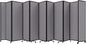 Versare Room Divider 360 Portable Wall Partition | Folding Panels | Large Freestanding Divider | Locking Wheels | Temporary Room Separator | 25' x 7'6'', Cloud Gray