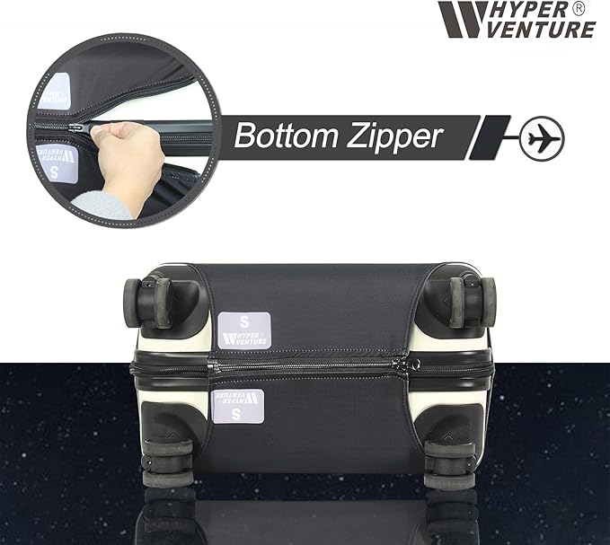 HYPER VENTURE Washable Luggage Cover - Fashion Suitcase Protector Fits 27-30 Inch Luggage (Color Dots, L)