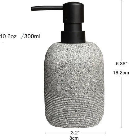 Soap Dispenser Grey,Hand Soap Lotion Dispenser for Bathroom Countertop,Soap Dispenser for Kitchen.