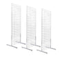 Only Hangers 2' x 6' Gridwall Panel Tower with T-Base Floorstanding Display Kit, 3-Pack White …