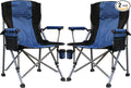 Camping Chair for Adults Heavy Duty Outdoor Patio Lawn Chairs Portable Support 350 LBS High Back Padded Oxford with Armrests, Storage Bag, Cup Holder, for Outside Fishing, Camping, Foldable