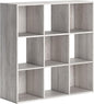 Signature Design by Ashley Paxberry Coastal 9 Cube Storage Organizer or Bookcase, Whitewash