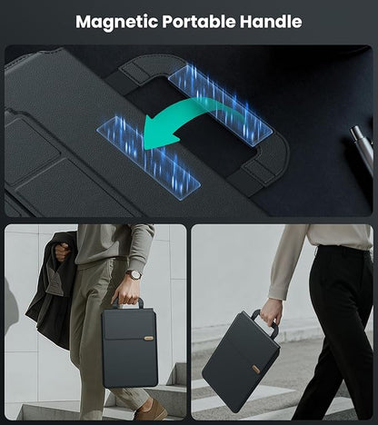 Nillkin 14 inch Laptop Sleeve with Handle (4-in-1), 2 Stand Modes, MacBook Sleeve with Adjustable Stand & Mouse Pad, Slim Laptop Case 14 inch for Samsung/Surface/HP/Chromebook/Dell 12-14'', Black