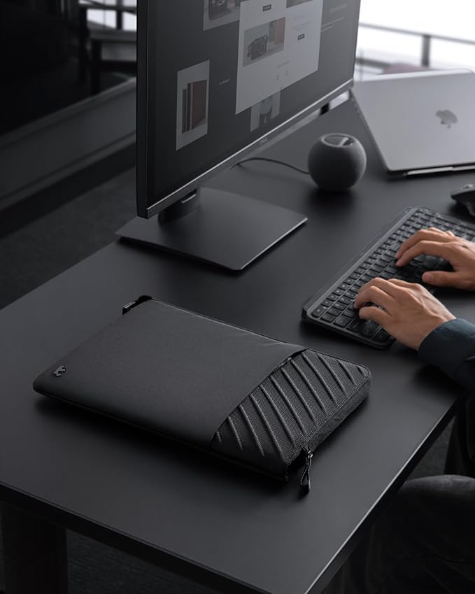 tomtoc Laptop Sleeve for 2025 13-inch MacBook Air/Pro M4/M3/M2/M1 A3240 A3113 A2681 A2337 A2686 A2338, Water-Resistant Slim Case for 13-inch Surface Pro Copilot+ PC, Minimalist Design, Voyage-A10