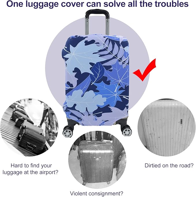 Travel Luggage Cover, Suitcase Protector Bag Fits 29-30 Inch Luggage Bluemaple