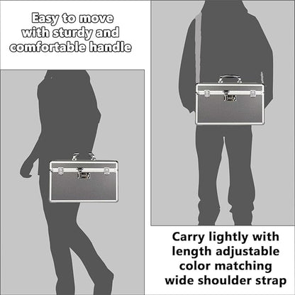 Storage Lock Box with Combination code, Lockable Medicine Storage Case, Empty First Aid Box, Security Lock Box, Multipurpose Lockbox for Home and Outdoor Use (Gray, X-Large)