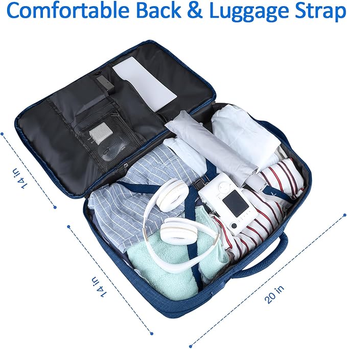 Large Travel Laptop Backpack for Men, 50L Carry On Backpack, Expandable Laptop Bag Water Resistant Overnight Weekender Gym Daypack Traveling Backpack, Traveler Gifts, Blue