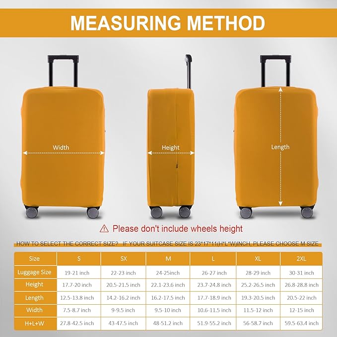 Travel Luggage Cover - Scratch-Resistant Suitcase Protector, Fit 28-29 Inch, Yellow (XL)