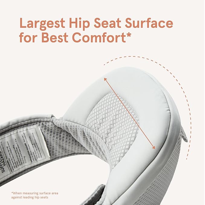 Ergobaby Alta 2-in1 Hip Seat and Carrier - All-Position Breathable Mesh Baby Carrier for 4 Months to 48 Months (12lbs - 45lbs) - SoftFlex™ Mesh - Onyx Black